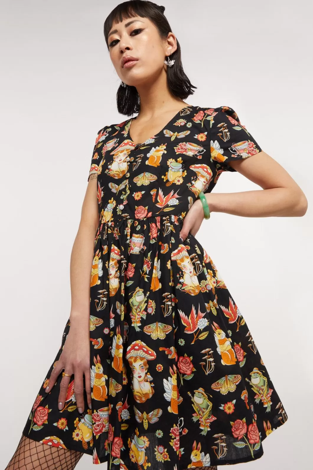 Dresses & Pinafores<Dangerfield Cottagecore Tattoo Dress
