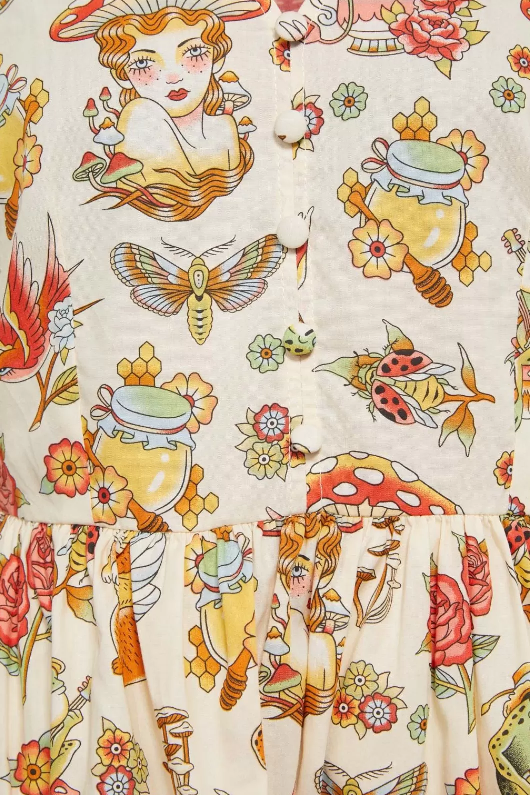 Dresses & Pinafores<Dangerfield Cottagecore Tattoo Dress