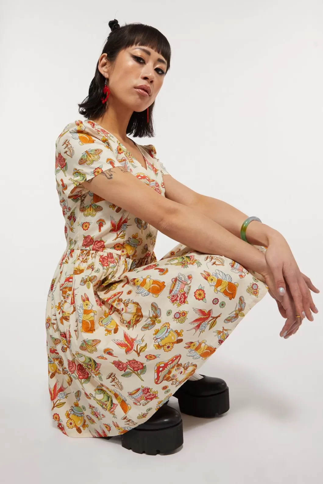 Dresses & Pinafores<Dangerfield Cottagecore Tattoo Dress
