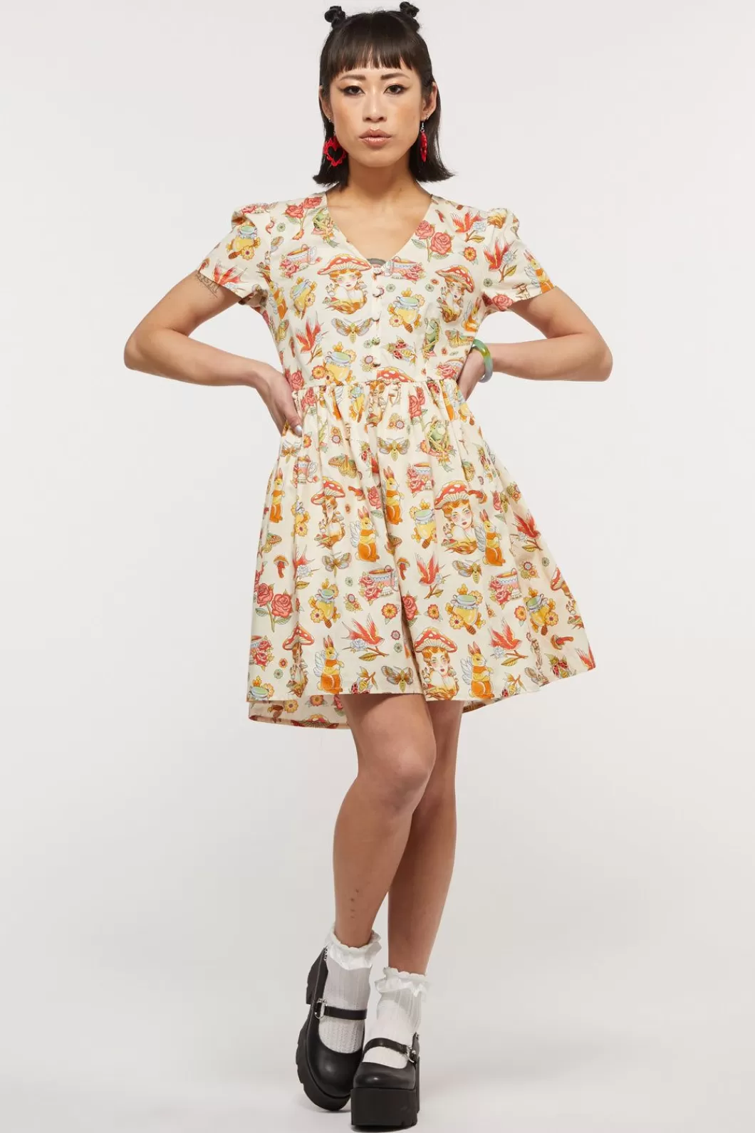 Dresses & Pinafores<Dangerfield Cottagecore Tattoo Dress