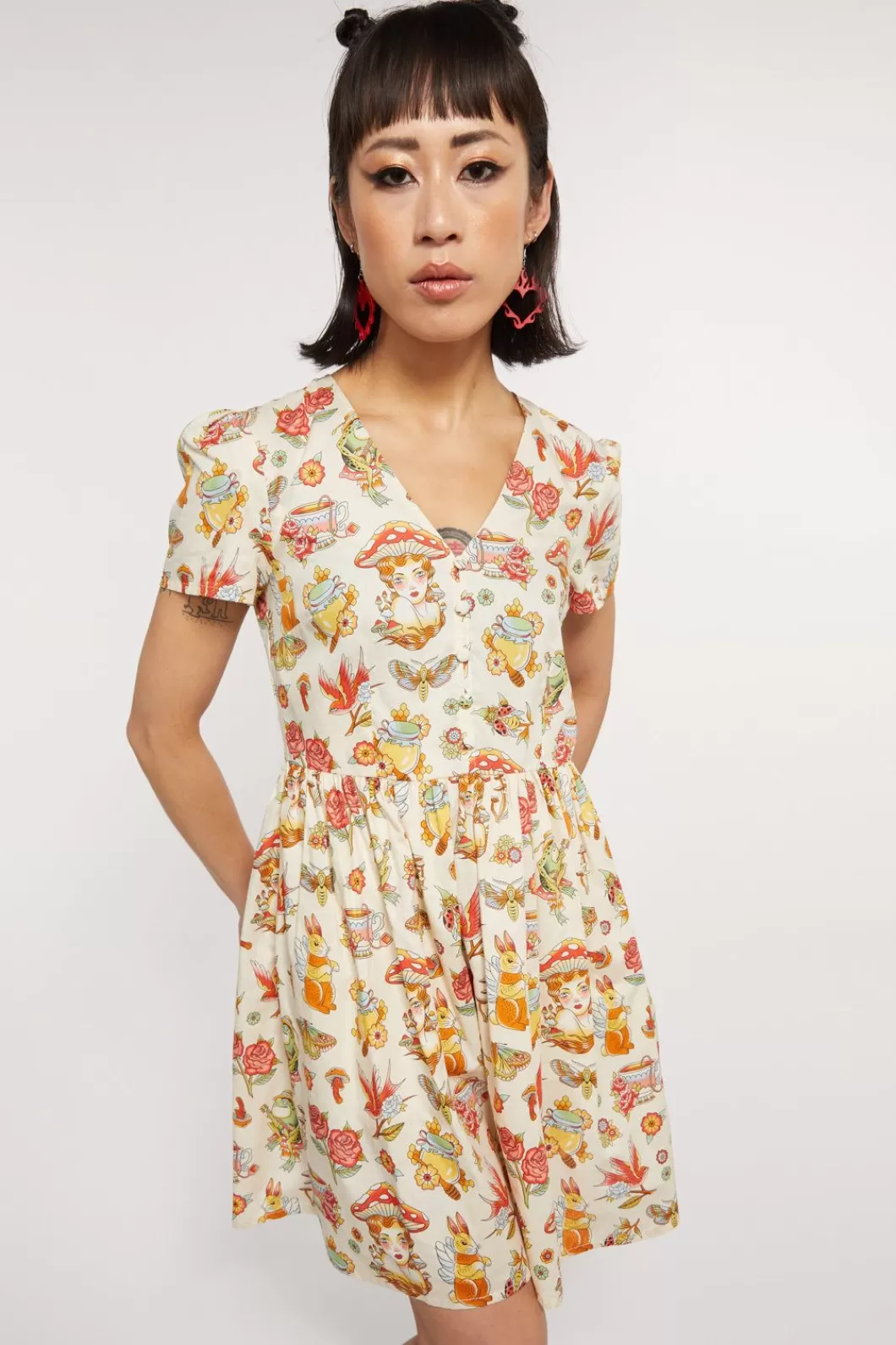 Dresses & Pinafores<Dangerfield Cottagecore Tattoo Dress