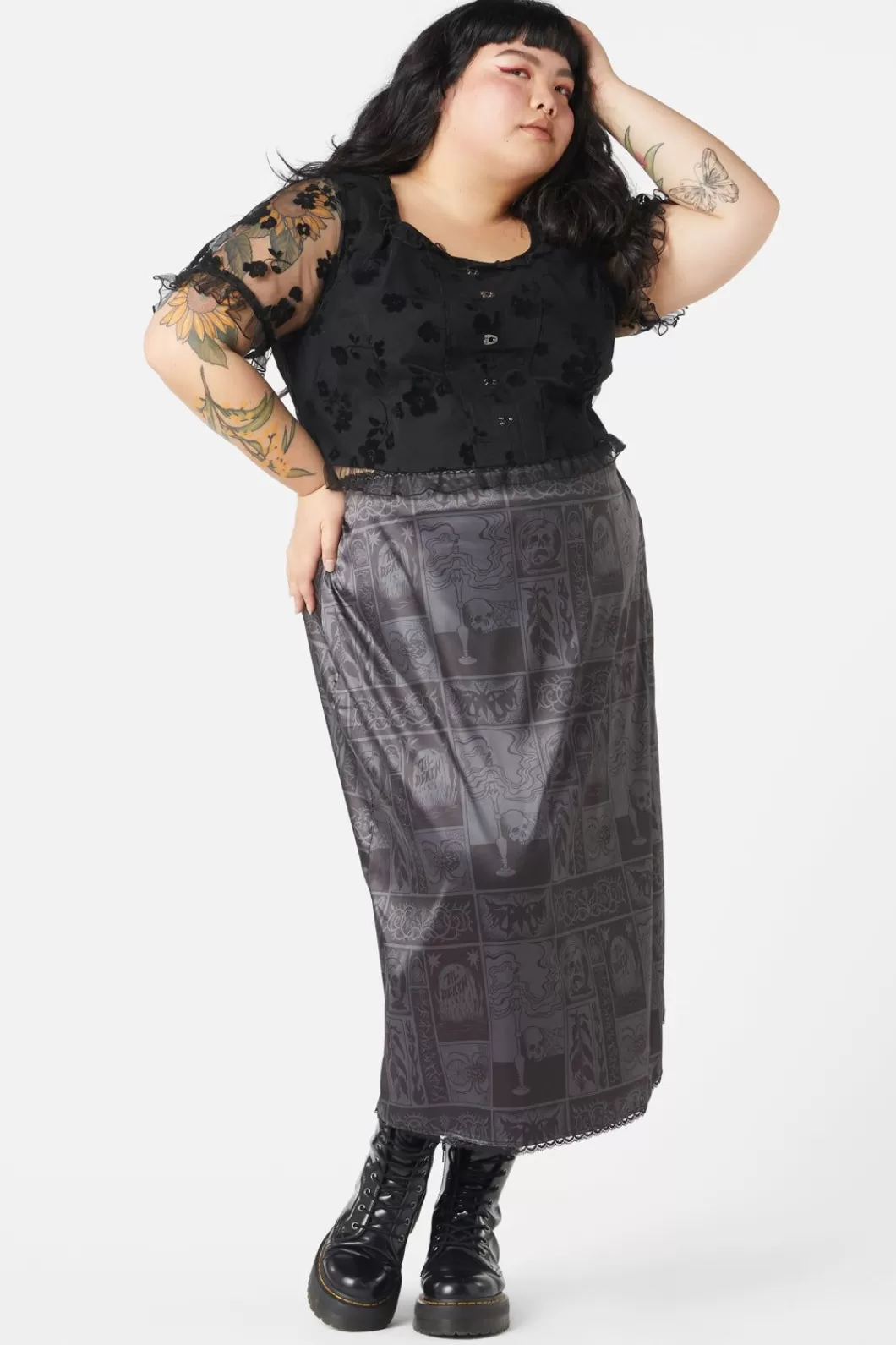 Curve Tops & Blouses<Dangerfield Curve The Manor Lace Corset Top