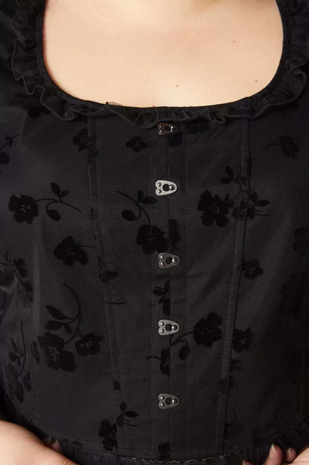 Curve Tops & Blouses<Dangerfield Curve The Manor Lace Corset Top