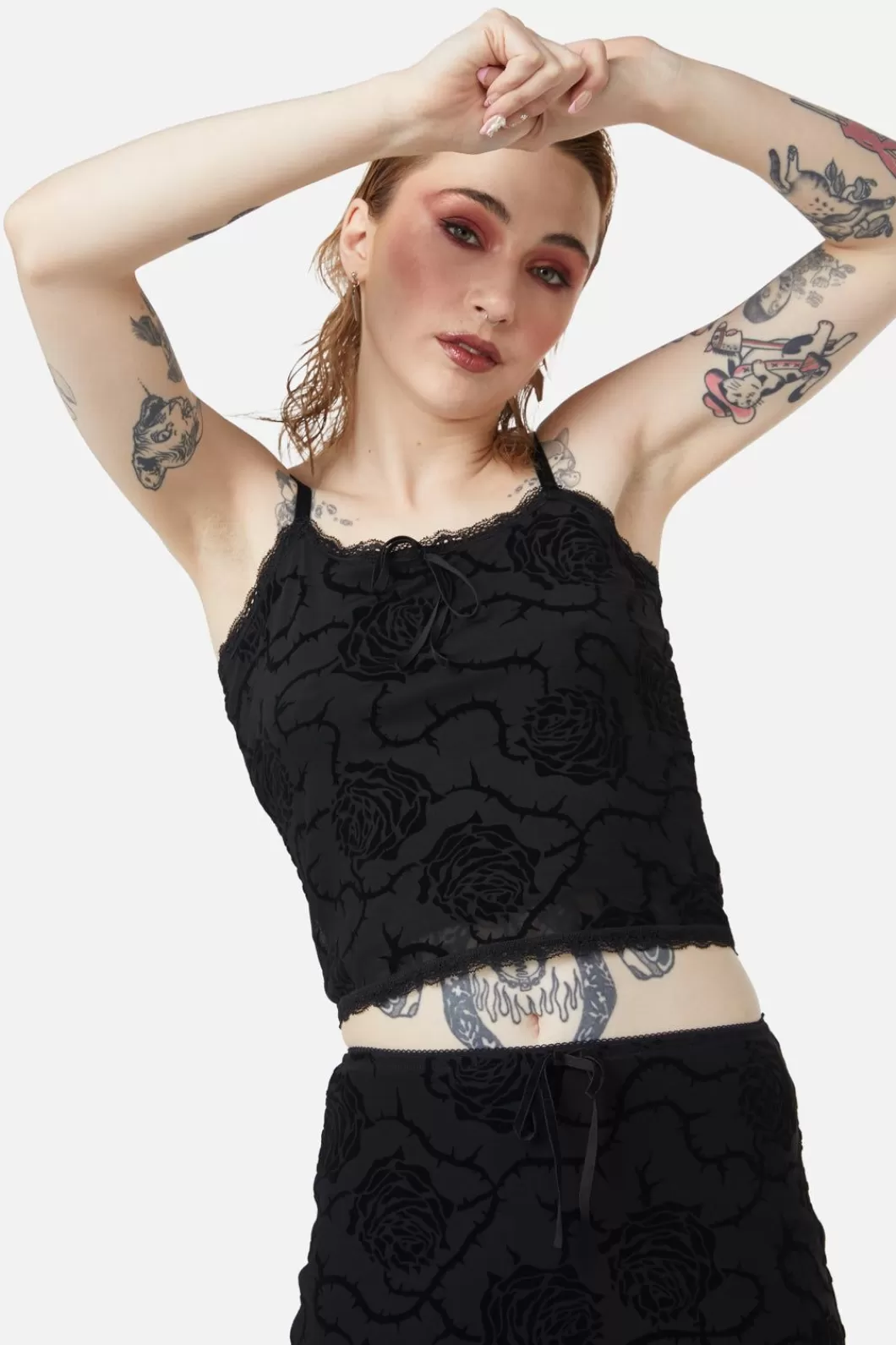 Blouses & Tops<Dangerfield Decaying Days Sheer Tank
