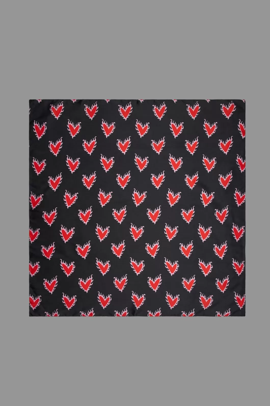 Scarves & Bandanas<Black Friday Flaming Hearts Satin Scarf