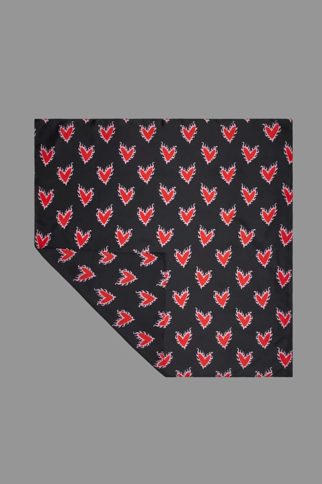 Scarves & Bandanas<Black Friday Flaming Hearts Satin Scarf
