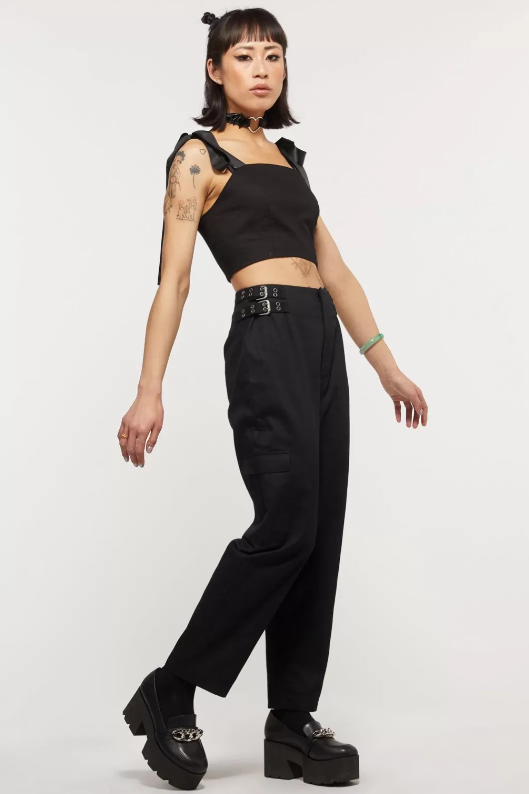 Pants & Jumpsuits<Dangerfield Goth Belted Pants