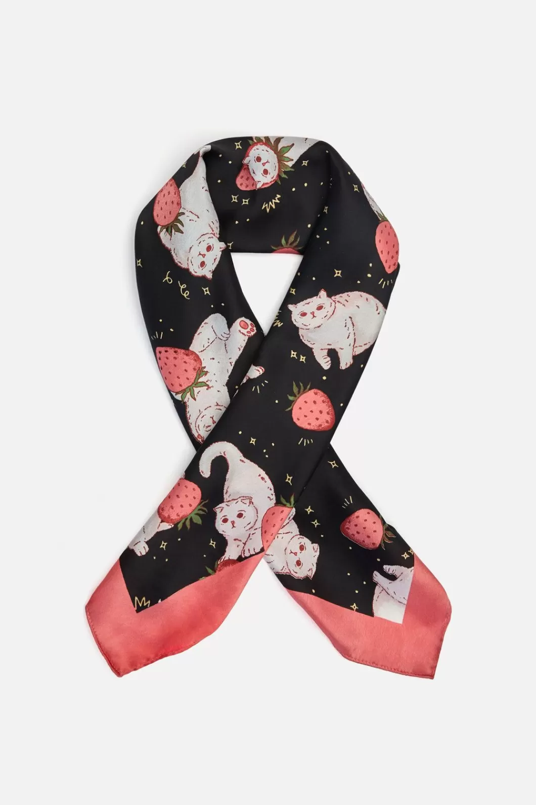 Scarves & Bandanas<Dangerfield Kitty Kisses Satin Scarf