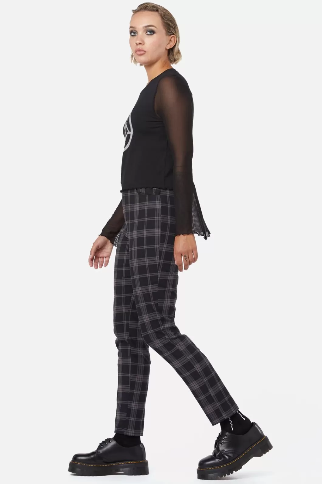Blouses & Tops<Dangerfield Pentagram Contrast Mesh Top