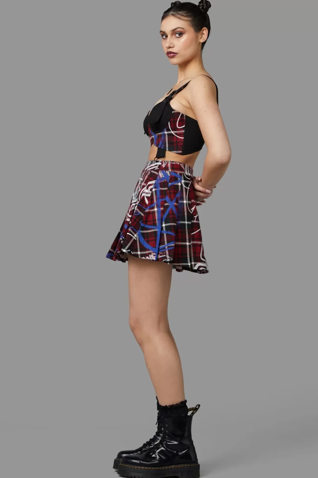 Blouses & Tops<Black Friday Tag Tartan Corset Top