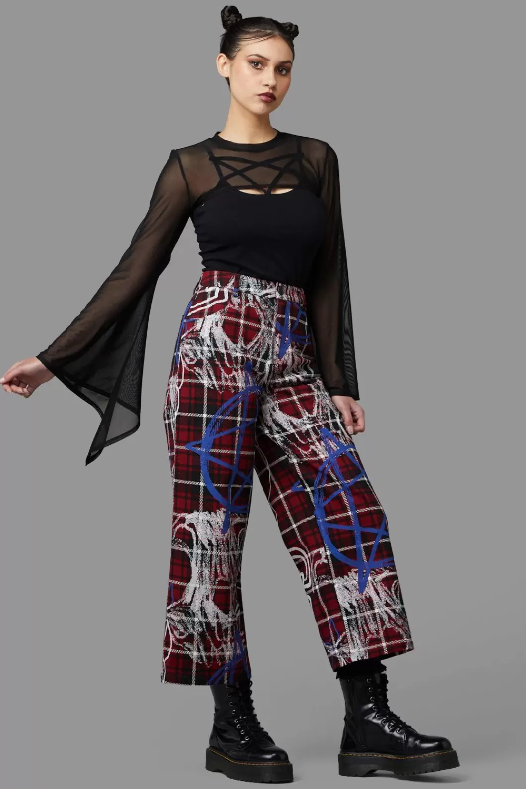 Pants & Jumpsuits<Black Friday Tag Tartan Wide Leg Pants