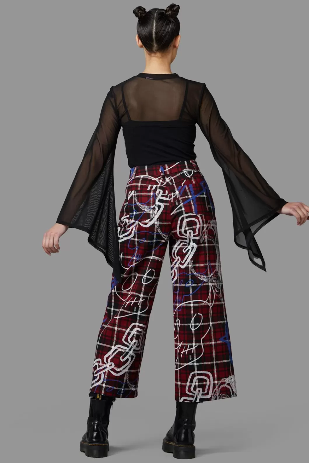 Pants & Jumpsuits<Black Friday Tag Tartan Wide Leg Pants