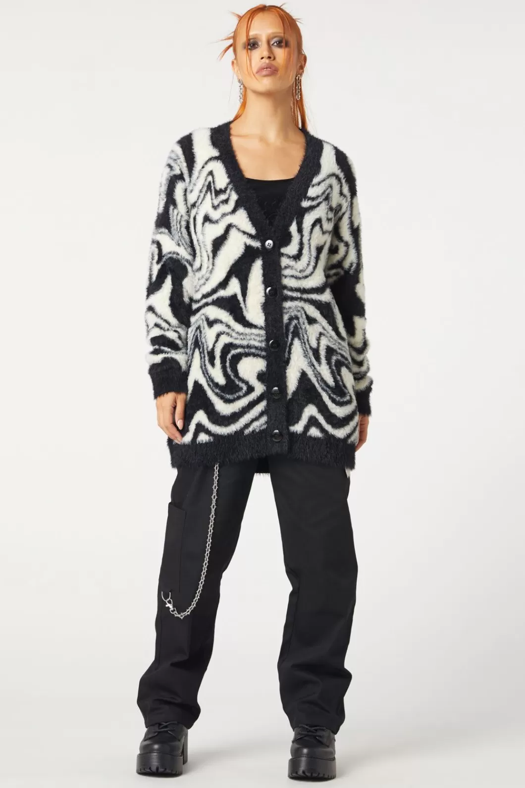 Knitwear & Cardis<Dangerfield Who Are You Geo Knit Cardi